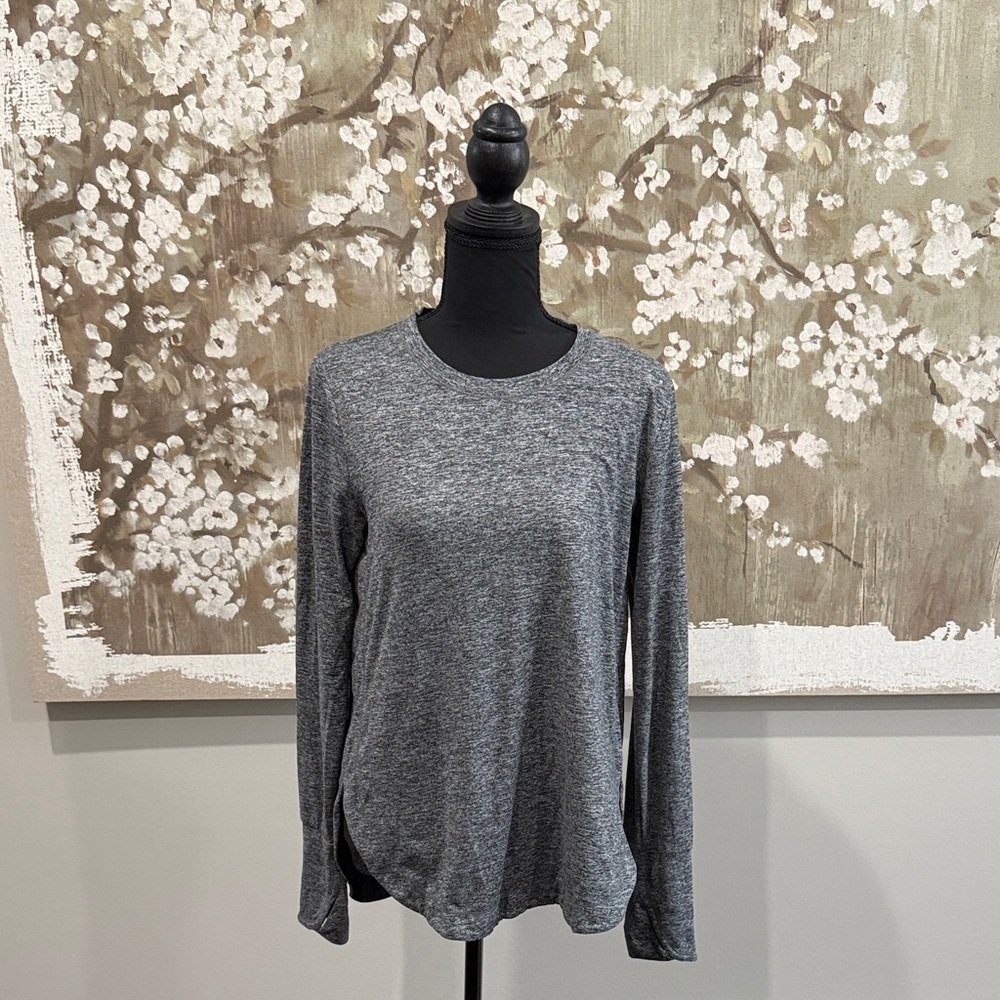 Athleta Heather Gray Long Sleeve Tee